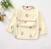 Rabbit - Toddler & Baby Long Sleeve Waterproof Apron Smock Bib.